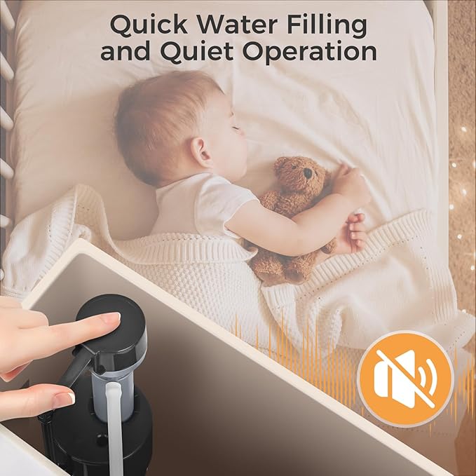 Universal Toilet Repair Kit for Inside Tank – Includes Adjustable Fill Valve & 2-Inch Flapper, Quiet & Easy Installation (Black, 1-Pack)