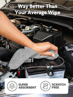 Fantasticlean Microfiber Cleaning Cloth Roll -90 Pack, Tear Away Microfiber Towels, 12" x 12", Reusable, Washable, Scratch Free, Ultra Absorbent Dishcloth for Car, Home Supplies, Pet, Kitchen (Grey)