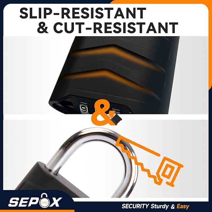 SEPOX 2PCS Large Combination Padlock, Outdoor Combo Lock 2.2" 55mm Heavy Duty Weatherproof, Ressetable 4 Digital, Security Aluminum Body, Uncuttable Shackle, for Warehouse, Home, School, Gate, Garden