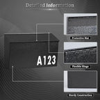 Dalmbox Wall-Mount Mailbox Large Mailbox for Post Rust-Proof Galvanized Steel Box for Outside or Townhouse Horizontal Style, Black, 15.7” x 4.3” x 9.4”