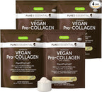 Advanced Vegan Vanilla Collagen Peptide Powder, Enhanced with Glycine, Proline & Hydroxyproline & Cofactor Vitamin C, Non GMO, Vegetarian Plant Based Collagen Powder Booster, 140 Servings, by Igennus