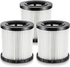 DCV580H DCV581H Vacuum Replacement Filter for DEWALT 20V MAX Wet/Dry VAC DCV580H (Cordless) DCV581H DCV5801H Portable Shop Vac Vacuum 2 Gallon Tank Capacity, Washable and Reusable Hepa Filter, 3 Pack