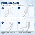 Old Work Box 1 Gang, 14 CU. in. Drywall Electrical Box, PVC, UL Listed, 6 Pack