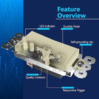 LIDER Minimalist Design Matte Finish Lighted Decorator Switch, Frameless Paddle Light Switch with Locator Light, Grounding Screw, 15A 125V, UL Listed, LS15-1P-I, Ivory