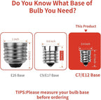 Meconard C7 Led Replacement Christmas Light Bulbs, C7 Shatterproof Led Bulbs for Christmas Indoor Outdoor String Lights, E12 Candelabra Base, Commercial Grade Holiday Bulbs, Red, 25 Pack