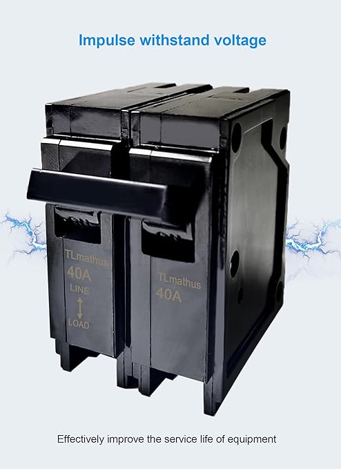 Q240 40-Amp Double Pole Type QP Circuit Breaker Plug-in Mount Standard MCB Thermal Magnetic Protection, 10KA 120/240V, Compatible with Siemens PL and ES Series Load Centers(2P 40A)