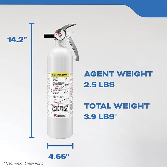 Kidde Fire Extinguisher for Boats, Single-Use 1A10BC, 2 Pack