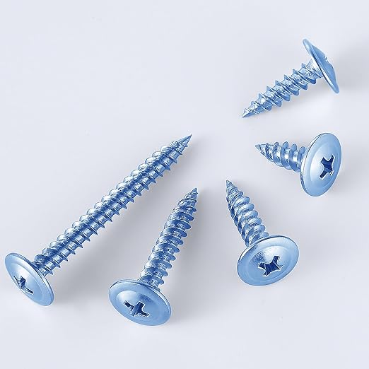 (60 pcs) Wensilon #10×3" Phillips Truss Head Wood Screws Galvanized Iron Quick Metal Self Tapping