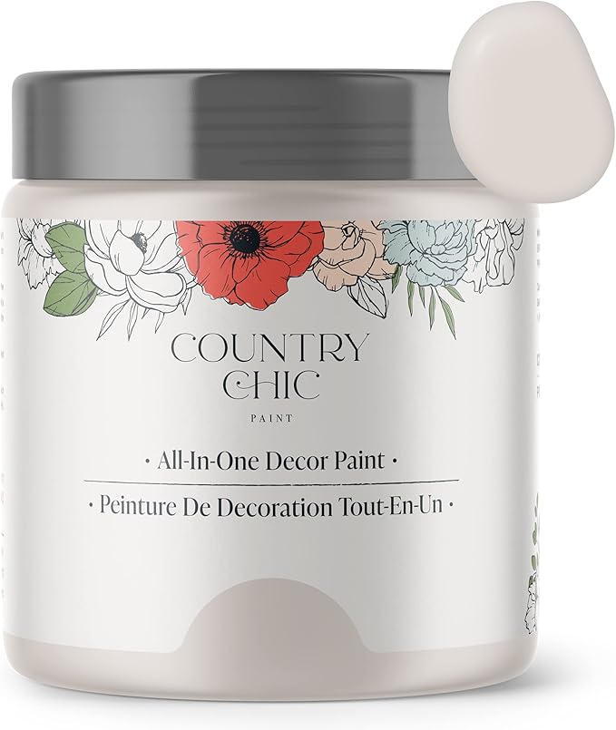 Country Chic All-in-One Chalk Paint for Furniture, Cabinets, Home Decor, Eco-Friendly, Matte Finish, Built-In Primer & Top Coat for Wood, Metal - Darling (Light Purple) - 4 oz (118 ml)