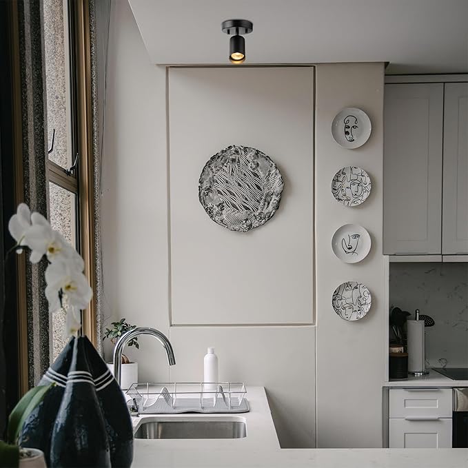 GLOBE Electric 57498 Pratt 1-Light Track Lighting Spotlight, Matte Black, Bulb Not Included