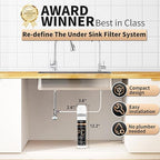 WINGSOL Under Sink Water Filter System with Faucet, Anti-Clogged Design, Reduces PFAS, Lead, Chlorine, Bad Taste, Sediment, NSF/ANSI 42&53, 8K Gallons, Easy Installation, Brushed Nickel Faucet