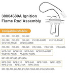 30004680A Flame Rod Assembly with Gasket,Boiler Replacement Parts for Navien Tankless Water Heater NP CC CH CR NCB NPE NR Series