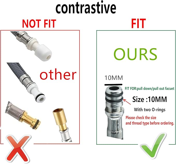 Pull Down Kitchen Faucet Hose Replacement M15*1MM (Upgrade G1/2, 360 Rotatable) With Quick Connect, 59-Inch for Pluggable Nylon Hose,Compatiblity for WOWOW,OWOFAN,FORIOUS,APPASO,WEWE facuet parts