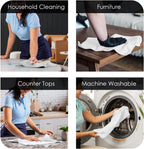 Avalon Towels Microfiber Cleaning Cloths (Value Pack of 36) Size 16" x 16", Highly Absorbent Cleaning Rags, Lint Free Cleaning Towels, Reusable and Washable, Microfiber Towels for Cars (White)