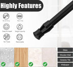 2 Pcs Window Security Bar, Adjustable Sliding Glass Door Bar Sliding Door Security Bar Window Safety Lock Bar with Rubber Tips, Suitable for Lengths of 15.7-27.5 Inch