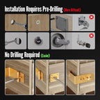 Door Lock Hasp Latch, 90 Degree Solid Iron Safety Packlock Drawer Hasp Lock Latch, Extra Thick Gate Lock Hasp with Keys Brushed Finish (2.24 Inch, Golden)