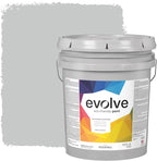EVOLVE Paint & Primer: Environment-friendly, Low Sheen with One-coat Coverage for Interior & Exterior surfaces Silver Gray, 5-Gallon