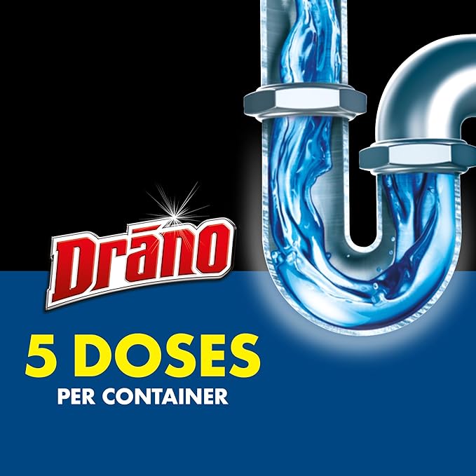 Drano Kitchen Granules Drain Clog Remover and Cleaner, Unclogs Blockage from Grease or Cooking Oil, 8.8 oz (Pack of 3)