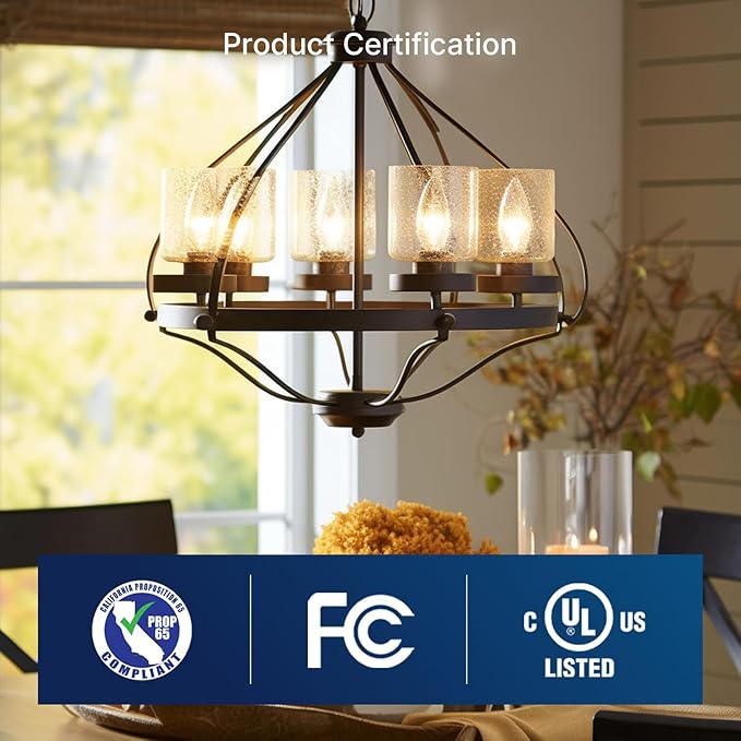 FLSNT 60W Equivalent LED Chandelier Light Bulbs, Dimmable LED B11 E26 Candelabra Base Bulbs, 3500K Natural White, 550LM, 6 Pack UL,CA65 Listed.