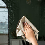 6 Pack Microfiber Glass Cleaning Cloth, 16 Inch X 16 Inch, Lint Free Quickly Clean Window, Glasses, Windshields, Mirrors, and Stainless Steel, Camel