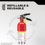 Kidde Commercial-Grade Fire Extinguisher for Office, Schools, Rechargeable 1A10BC