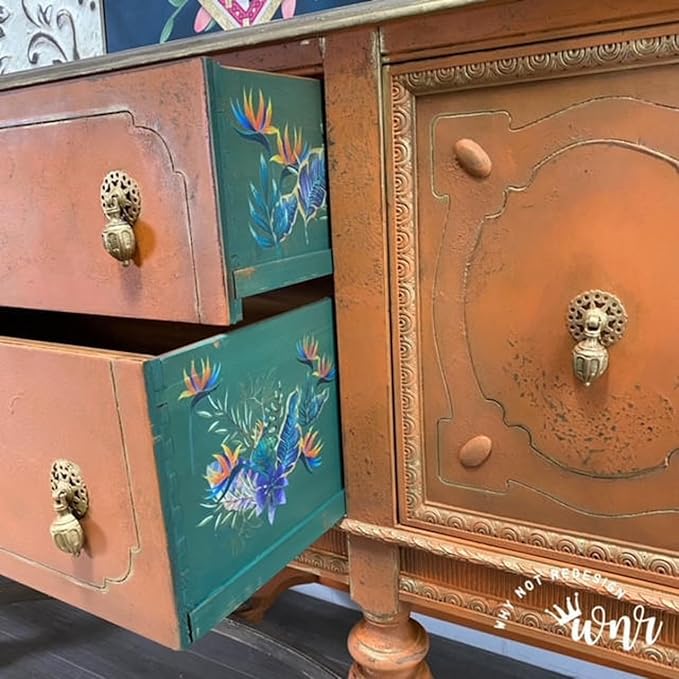 Dixie Belle Paint Company Chalk Finish Furniture Paint - Terracotta (16oz) - Matte Earthy Orange Chic Chalk Mineral DIY Furniture Paint