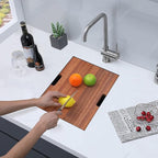 SHACO 15x19 Inch Black Undermount Bar Sink, Ledge Workstation Small Kitchen Sink, Black Stainless Steel RV Kitchen Single Bowl Wet Bar Prep Sink with Dish Grid & Drain & Cutting Board