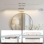 L LOHAS LED 48-Inch Bathroom Vanity Light Bar Over Mirror, Brushed Nickel Modern Bathroom Light Fixtures, 5CCT Adjustable LED Vanity Lights for Living Room Wall with Remote Control