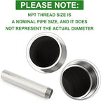 TAISHER 1PCS Stainless Steel Pipe Fittings, 1-1/4" NPT Male x 1-1/4" NPT Female Threaded, 8" Length Nipple Cast Pipe