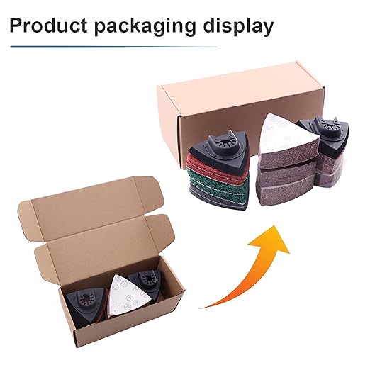 133PCS Oscillating Tool Sanding Pads Kit,125 Sandpaper, 2 Triangular Sanding Pads and 6 Triangular Scrubbing Pads for Surface Sanding,Mechanical Maintenance Cleaning,Polishing,Deburring