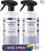Therapy Stainless Steel Cleaner and Polish 100% USDA Biobased, Fingerprint and Residue Remover, Lavender Essential Oil Scent, Sink Cleaner, Grill Spray