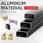 GameGem Step Ladder 6 Step Folding, Aluminum Ladders for High Ceilings, Tall Closet, Cabinet, 6 ft Lightweight Step Ladder with Anti-Slip Foot for Home Use, 330Lbs Load, Black