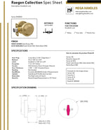 Mega Handles - Ronn Entrance Deadbolt I Deadbolt for Entry Lever Door Handle - Heavy Duty Round Lock for Left or Right-Handed Doors - Interior/Exterior Door Lever Deadbolt- Satin Nickel