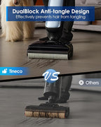Tineco Floor One S9 Artist Pro Wet Dry Vacuum Cleaner, 22kPa Suction, 360° SmoothDrive, Anti-Tangle Design, 185°F Flashdry, 75 Min Runtime, Dual-Edge Cleaning, 180° Lay-Flat