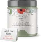 Country Chic All-in-One Chalk Paint for Furniture, Cabinets, Home Decor, Eco-Friendly, Matte Finish, Built-In Primer & Top Coat for Wood, Metal - Sage Advice (Sage Green) - Pint 16 oz (475 ml)