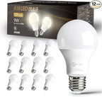 dalattin 12 Pack LED Bulbs Natural White 4000K, 60 Watt Equivalent A19 Standard Bulbs, E26 Base, 800 LM, Efficient 9W Energy Saving, Non-Dimmable, 80+ CRI, 120V, UL Listed, for Living Room, Office