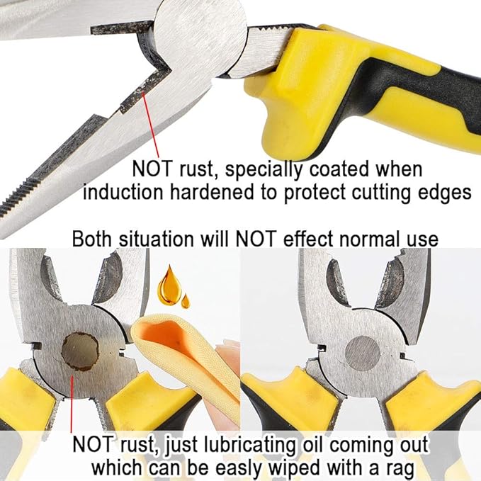 DOWELL Needle Nose Pliers Long Nose Pliers 8 Inch with Wire Cutter for Jewelry Nickel Chromium Steel Construction And Professional Handle