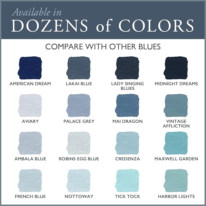 AMY HOWARD AT HOME Chalk-Based One Step Paint for Furniture, Cabinetry, Decor, Finish, and More | No Stripping, Sanding, or Priming | Dark Base | 16 Ounce | American Dream