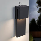 Dusk to Dawn Outdoor Lighting Fixture Wall Mount,Modern Integrated LED 2-Light 17W, Exterior Sensor Front Porch Light,Textured Black,Anti Rust Outside Wall Lights for House,Doorway,Garage
