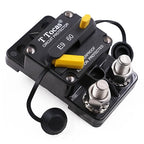 E9 3/8" Stud 60 Amp Circuit Breaker, Surface Mount, 12V - 72V DC UL Certified 60A Waterproof IP67