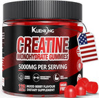 Creatine Monohydrate Gummies for Men & Women – 5000mg Creatine + 500mg L-Taurine & B12, Sugar-Free, Boost Focus, Strength & Endurance, Vegan, Anti-Melting Formula (Mixed Berry, 120 ct)