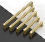 Amerdeco 10 Pack Brushed Gold Cabinet Pulls 6.3 Inch Hole Centers Kitchen Cabinet Handles Hardware Kitchen Handles for Cabinets Handles ZH0064