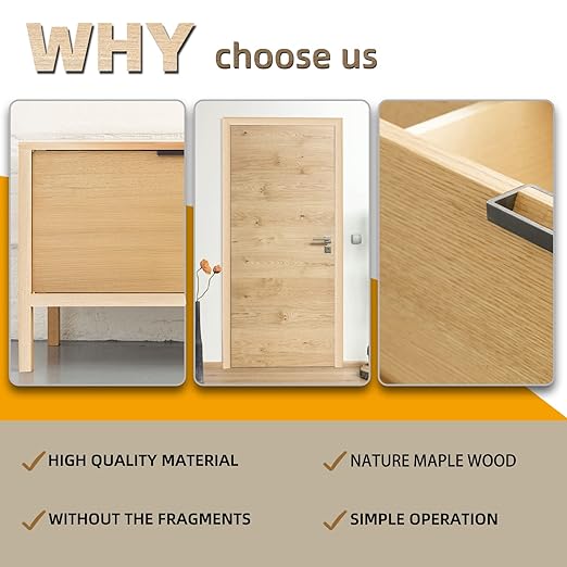 GSCIT Club Maple Edge Banding, 3 inch x 50ft Wood Edge Banding Pre-glued Flexible, Veneer Tape Banding for Cabinet Repair Furniture Restoration