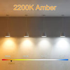 3.2 Inch 2200K Amber White E26 LED Bulb 60 Watt Equal, AC 120V 600LM Edison Bulbs Dimmable, 6W T10 T30 Tubular Filament Light Bulbs Glass for Fan Pendant Wall Light, UL Listed-4 Pack