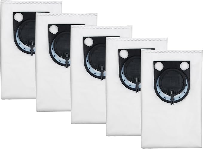 3931A 3931 Vacuum Dust Bags Wet/Dry Vacuum Cleaner/Dust Collector VAC013 White (Pack of 5)