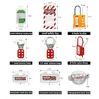 BULANGD Electrical Lockout Tagout Kit - Hasps, Safety Padlocks Circuit Breaker Lock, Loto Tags, Plug Lockout, Steel Lockout Hasp for Safe Lockouts Red…