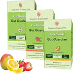 Feel Goods Gut Guardian, Prebiotic & Probiotic Powder, Sugar Free, Organic Fiber, Herbs for Bloat, Gut Health Support, Digestive Health for Men & Women, Non GMO, Vegan | Variety Pack, 24 Count
