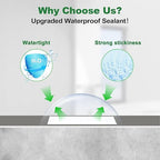 15.9 Oz Silicone Caulk (3 Pack 5.3 Oz) Squeeze Tube Waterproof Silicone Sealant for Kitchen Bathroom Stronger Adhesion White Caulk for Window Toilet Sink Caulking Sealant with Tape and Scraper