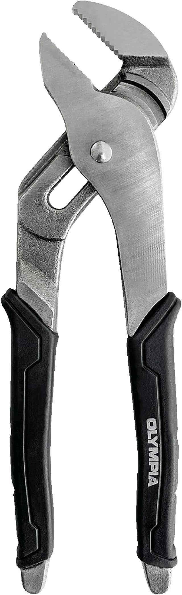 Olympia Tools Tongue and Groove Pliers, Straight Jaw Pliers with Cushion grip, 5 Jaw positions, 1.7" Jaw Capacity, Water pump plier (8-Inch)