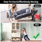 Ezprotekt 5" Square Felt Furniture Movers Sliders for Hardwood Floors, 8 Pcs Reusable Felt Furniture Moving Pads for Heavy Duty Bed Sofa Fridge Couch, Move Item Easily and Quickly (Beige)